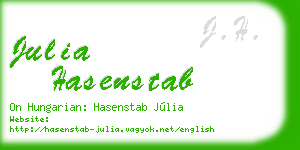 julia hasenstab business card